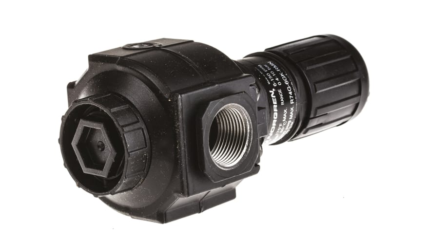 Norgren G 3/4 Pneumatic Regulator - 0.3bar to 10bar, 3/4in, 20bar max. input – Model: R74G-6GK-RMN