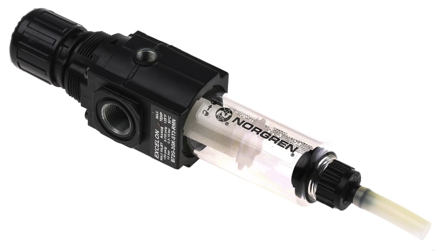 Norgren B72G Filter Regulator, 40μm, G 3/8, Semi Automatic – Model: B72G-3GK-ST3-RMN