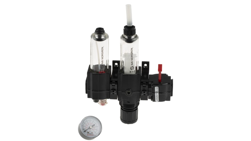Norgren G 3/8 FRL, Semi Automatic Drain, 40μm Filtration Size - Without Pressure Gauge – Model: BL72-301G