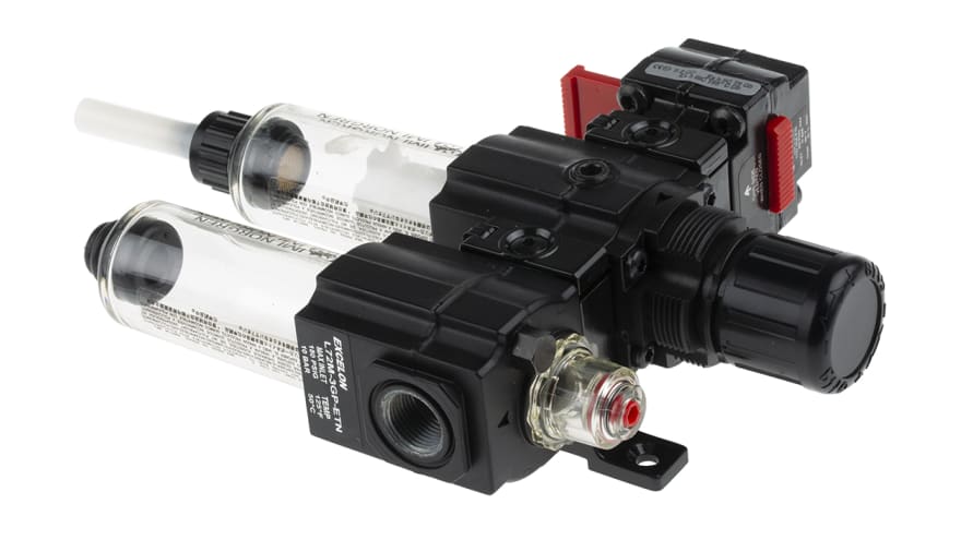 Norgren G 3/8 FRL, Semi Automatic Drain, 40μm Filtration Size - Without Pressure Gauge – Model: BL72-301G