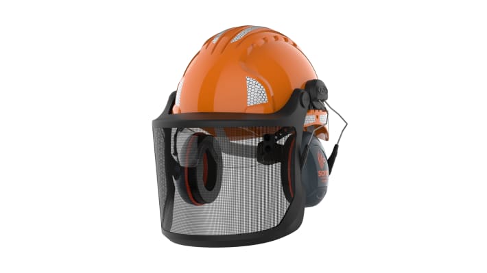 JSP EVOGuard Orange Safety Helmet , Adjustable, Ventilated – Model: AKE24A-400-800