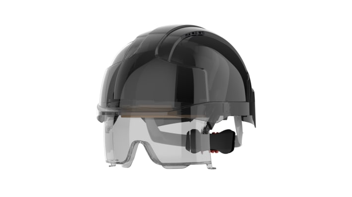 JSP EVOVISTAlens Black Safety Helmet , Adjustable, Ventilated – Model: AMB170-006-J00