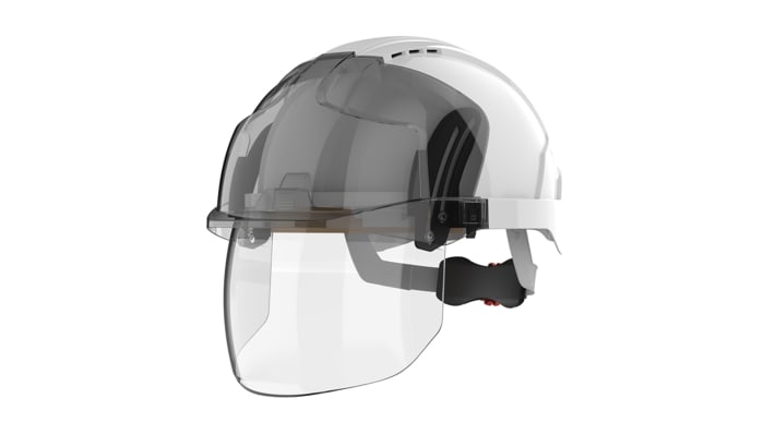 JSP EVOVISTAlens White Safety Helmet , Adjustable, Ventilated – Model: AMD170-005-F00
