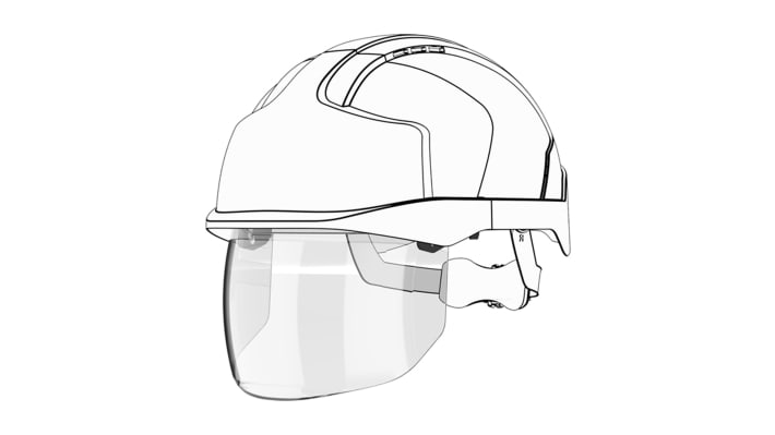 JSP Smoke PC Face Shield with Face Guard , Resistant To Impact – Model: AMV200-000-000