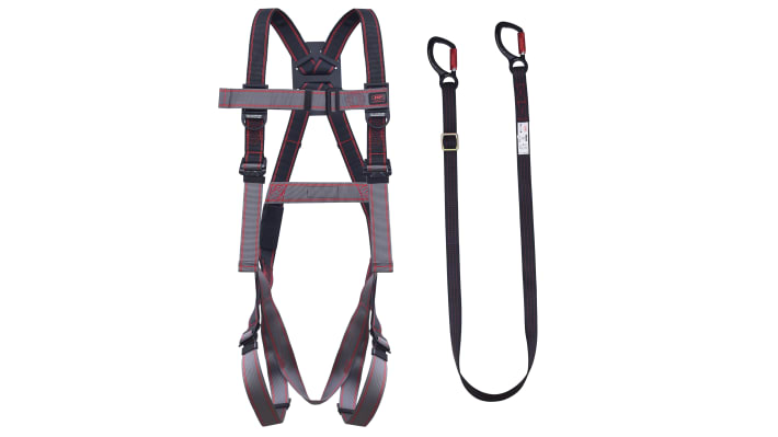 JSP 2m Restraint Work Positioning Lanyard Screw Locking Carabiner Single – Model: FAR1103