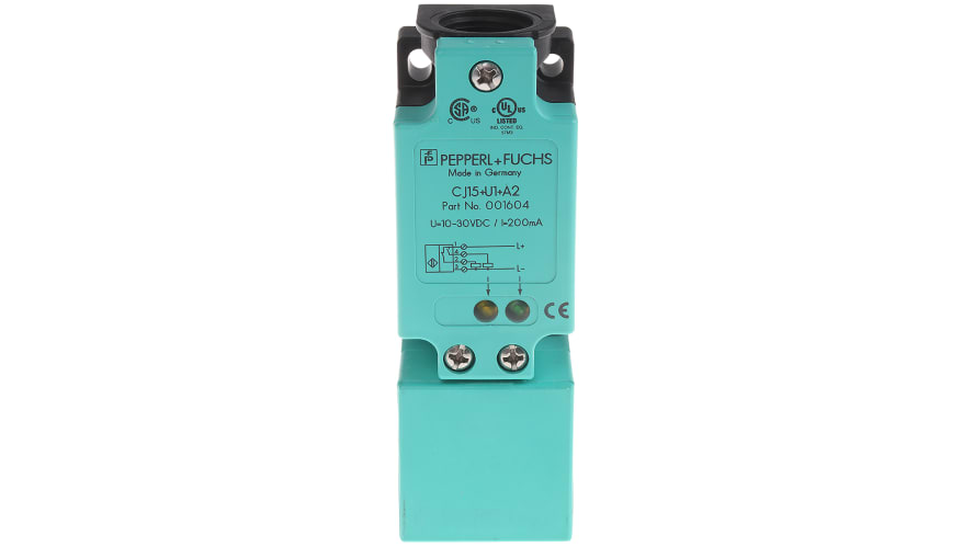 CJ15+U1+A2, Pepperl + Fuchs Capacitive Block-Style Proximity Sensor, 15 mm Detection, PNP Output, 10 → 30 V dc, IP65 – Model: CJ15+U1+A2