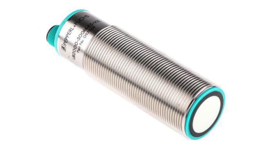 UB2000-30GM-E4-V15, Pepperl + Fuchs Ultrasonic Barrel-Style Proximity Sensor, M30 x 1.5, 80 → 2000 mm Detection, NPN Output, 10 – Model: UB2
