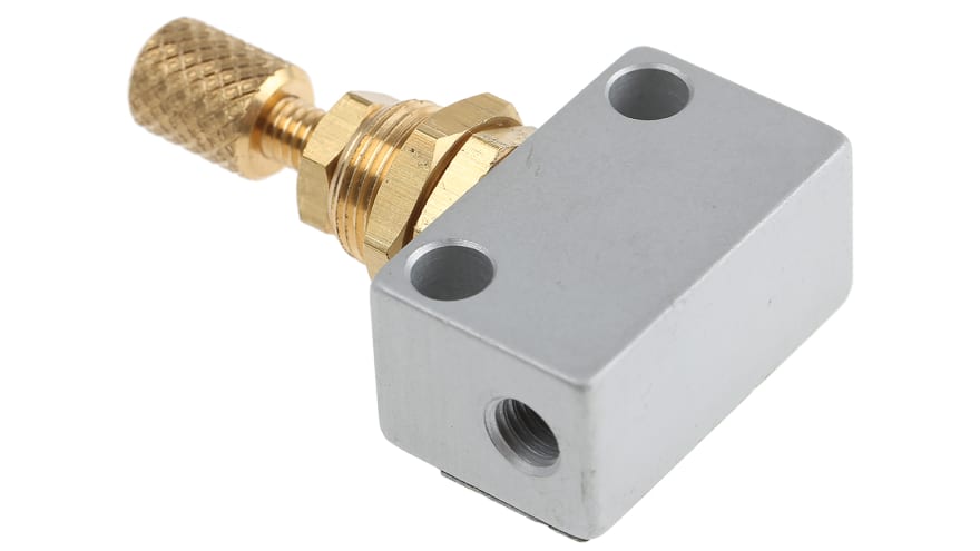 Norgren T1000 Series Threaded Flow Regulator, M5 Female Inlet Port x M5 Female Outlet Port – Model: T1000M0500