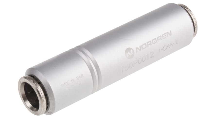 Norgren T50P Non Return Valve, 12mm Tube Inlet, 12mm Tube Outlet, -0.9 to 16bar – Model: T50P0012