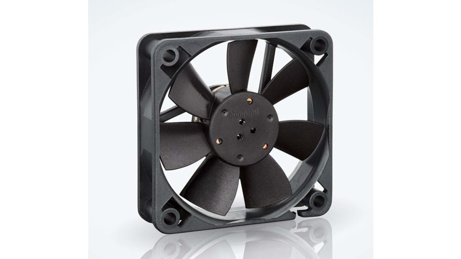 ebm-papst 600 F Series Axial Fan, 24 V dc, DC Operation, 29m³/h, 1.1W, 46mA Max, IP20, 60 x 60 x 15mm – Model: 614F