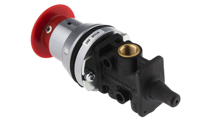 Norgren Push Button 3/2 Pneumatic Manual Control Valve 03 Series, G 1/8, 1/8in