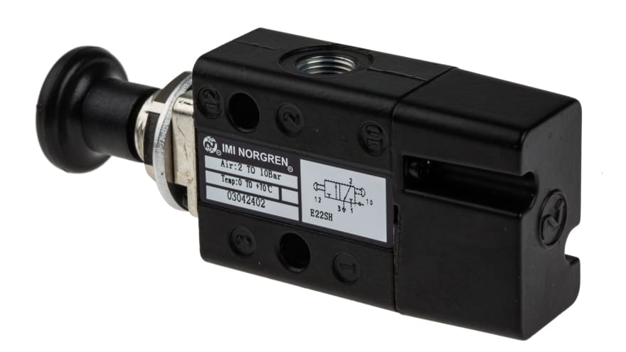 IMI Norgren Knob 3/2 Mechanical Valve 304 Series, G 1/8, 1/8