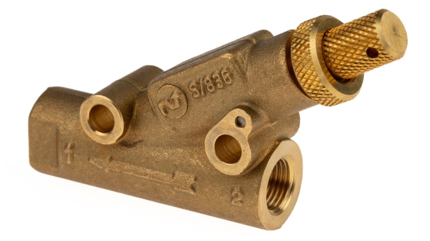 Norgren S/800 Series Threaded Flow Regulator, G 1/8 Female Inlet Port x G 1/8 Female Outlet Port – Model: S/836