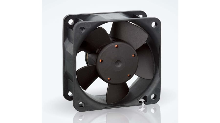 ebm-papst 600 N Series Axial Fan, 24 V dc, DC Operation, 40m³/h, 2.1W, 88mA Max, IP20, 60 x 60 x 25mm – Model: 614NGN