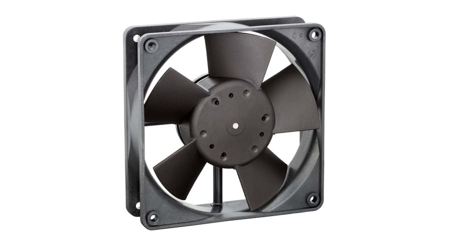 ebm-papst 4300 Series Axial Fan, 24 V dc, DC Operation, 170m³/h, 5.7W, 208mA Max, IP68, 119 x 119 x 32mm – Model: 4314U