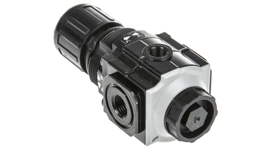 Norgren G 1/4 Pneumatic Regulator - 0.3bar to 10bar, 1/4in, 20bar max. input – Model: R72M-2GK-RMN