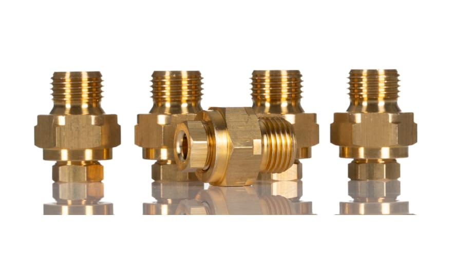 Norgren ENOTS Series Straight Threaded Adaptor, Push In 4 mm to G 1/8 Male, Threaded-to-Tube Connection Style