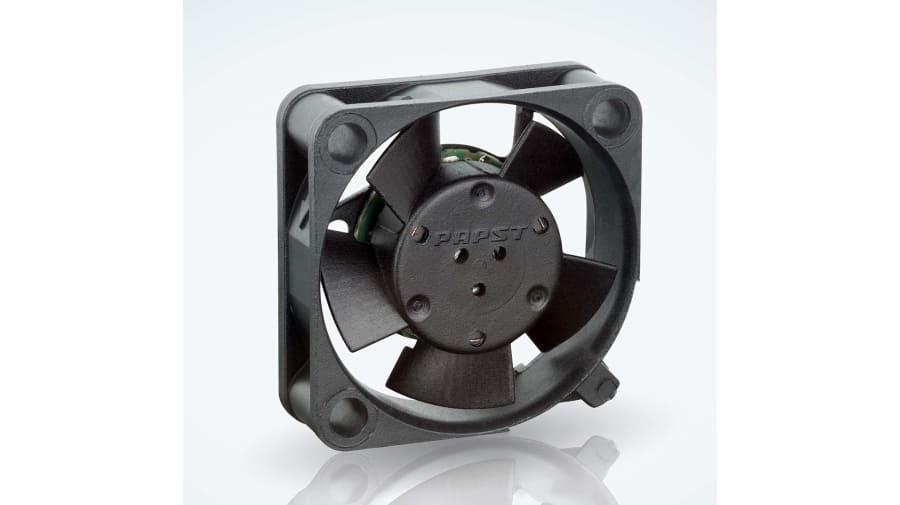 ebm-papst 250 Series Axial Fan, 5 V dc, DC Operation, 4.6m³/h, 600mW, 120mA Max, IP20, 25 x 25 x 8mm – Model: 255H