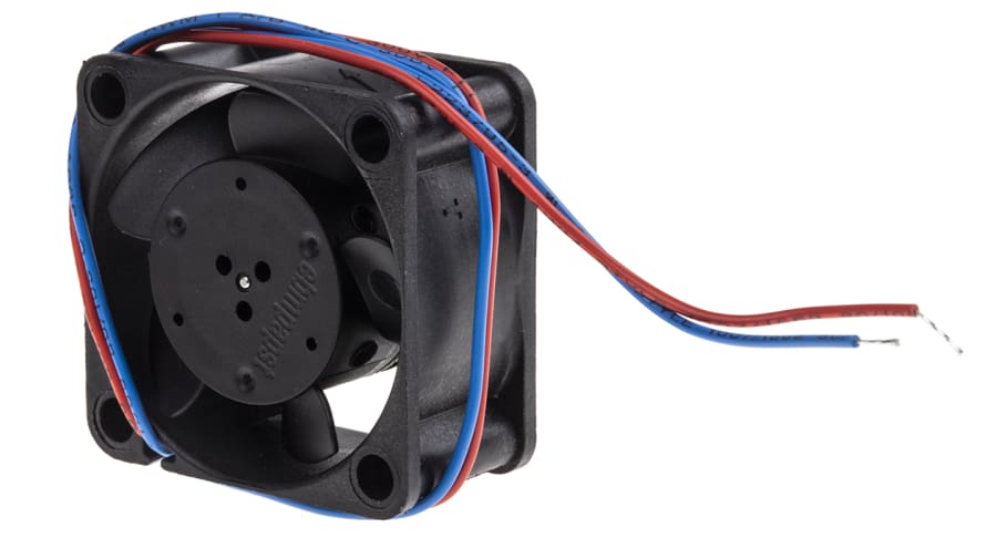 ebm-papst 400 Series Axial Fan, 12 V dc, DC Operation, 13.5m³/h, 1.6W, 133mA Max, 40 x 40 x 20mm – Model: 412H