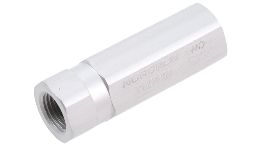 Norgren T55 Non Return Valve G 1/8 Female Inlet, G 1/8 Female Outlet, 0.1 to 0bar – Model: T55C1800