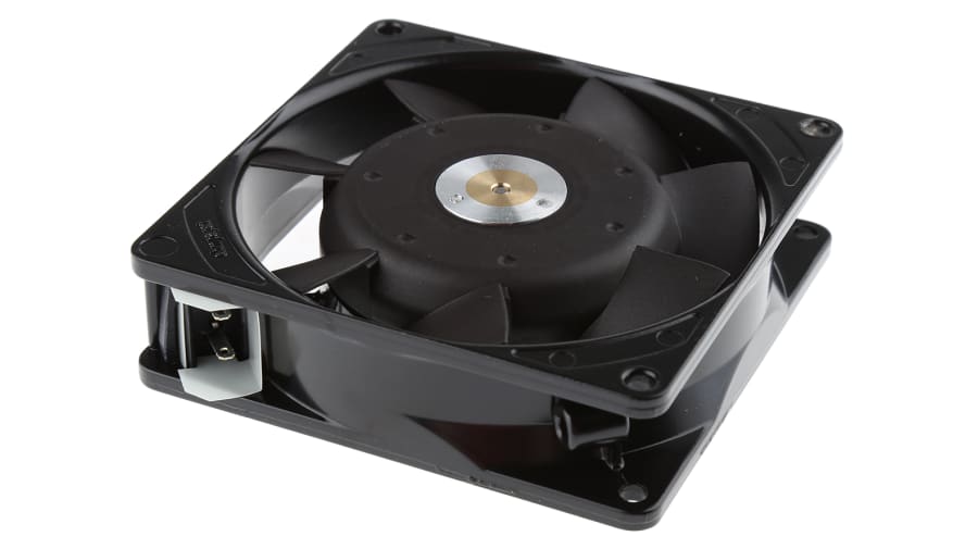 ebm-papst 3900 Series Axial Fan, 115 V ac, AC Operation, 70m³/h, 9W, 78mA Max, 92 x 92 x 25mm