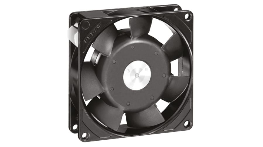 ebm-papst 3900 Series Axial Fan, 115 V ac, AC Operation, 39m³/h, 5W, 43mA Max, 92 x 92 x 25mm