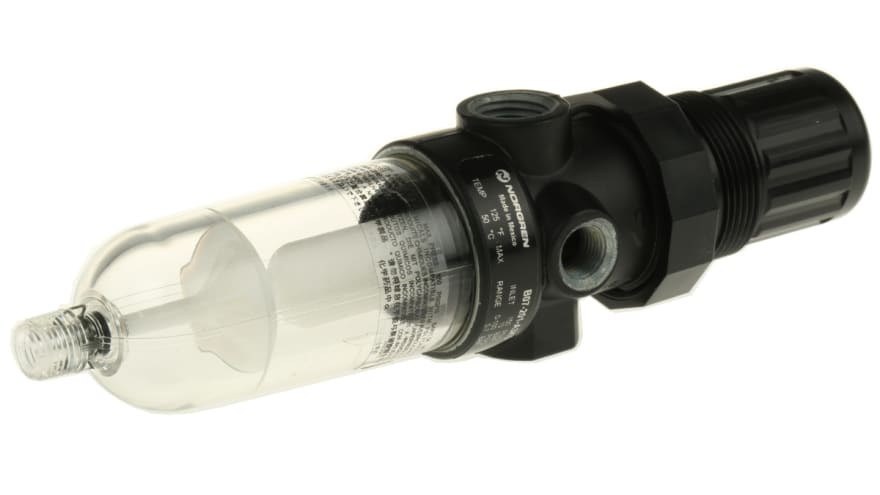 Norgren B07 Filter Regulator, 40μm, G 1/4, Automatic – Model: B07-201-A3KG