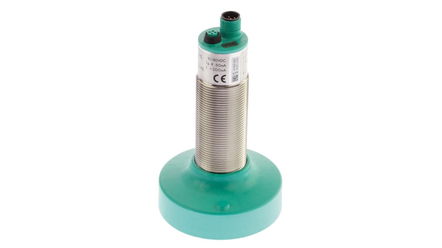 UC6000-30GM-E6R2-V15, Pepperl + Fuchs Ultrasonic Barrel-Style Proximity Sensor, M30 x 1.5, 350 → 6000 mm Detection, PNP Output, 10 – Model: 