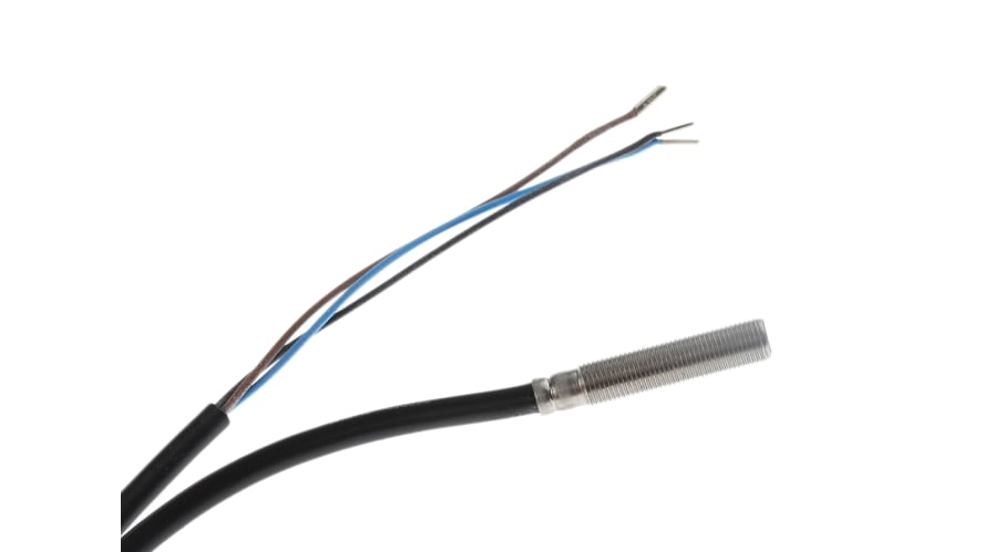 3RG4210-0AG00-PF, Pepperl + Fuchs Inductive Barrel-Style Proximity Sensor, M5 x 0.5, 0.8 mm Detection, PNP Output, 10 → 30 V dc,
