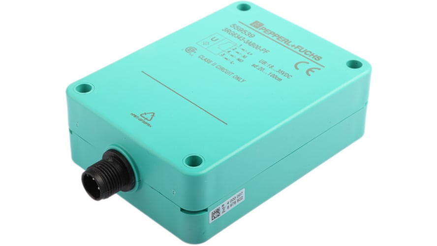 3RG6343-3AB00-PF, Pepperl + Fuchs Ultrasonic Block-Style Proximity Sensor, 200 → 1000 mm Detection, PNP Output, 10 → 35 V