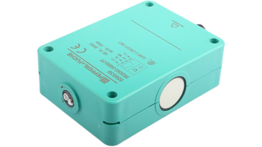 3RG6343-3AB00-PF, Pepperl + Fuchs Ultrasonic Block-Style Proximity Sensor, 200 → 1000 mm Detection, PNP Output, 10 → 35 V