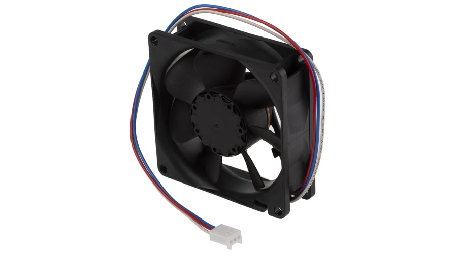 ebm-papst 8400 N Series Axial Fan, 12 V dc, DC Operation, 20m³/h, 350mW, 80 x 80 x 25mm – Model: 8412N/2GLLE-451