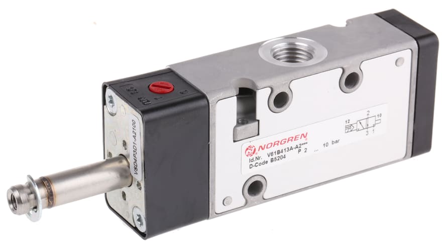 Norgren 3/2 Pneumatic Solenoid Valve - Solenoid/Pilot G 1/4 V60 Series – Model: V61B413A-A2000