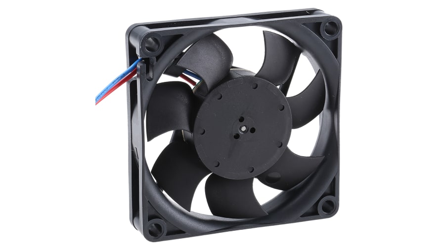 ebm-papst 700 F Series Axial Fan, 24 V dc, DC Operation, 44m³/h, 1.5W, 63mA Max, 70 x 70 x 15mm – Model: 714F