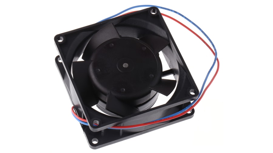 ebm-papst 8300 Series Axial Fan, 48 V dc, DC Operation, 80m³/h, 5.8W, 120mA Max, 80 x 80 x 32mm – Model: 8318H