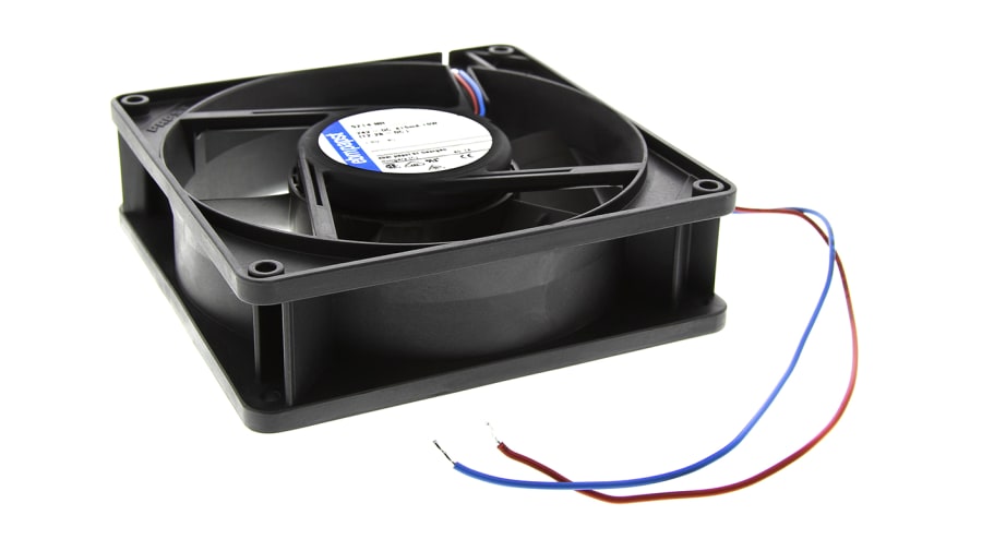 ebm-papst 5200 N Series Axial Fan, 24 V dc, DC Operation, 252m³/h, 9.8W, 410mA Max, 127 x 127 x 38mm – Model: 5214NH