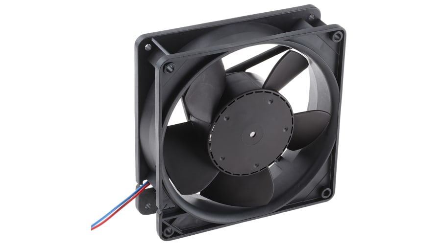 ebm-papst 5200 N Series Axial Fan, 48 V dc, DC Operation, 252m³/h, 9.6W, 210mA Max, 127 x 127 x 38mm – Model: 5218NH