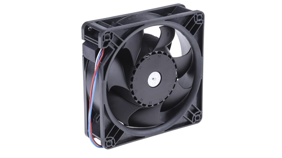 ebm-papst DV 5200 Series Axial Fan, 24 V dc, DC Operation, 270m³/h, 20W, 850mA Max, 127 x 127 x 38mm – Model: DV5214/2N