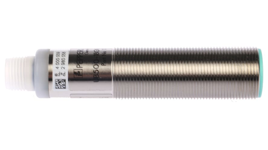 UB500-18GM75-I-V15, Pepperl + Fuchs Ultrasonic Barrel-Style Proximity Sensor, M18 x 1, 30 → 500 mm Detection, Analogue Output, 10 – Model: U