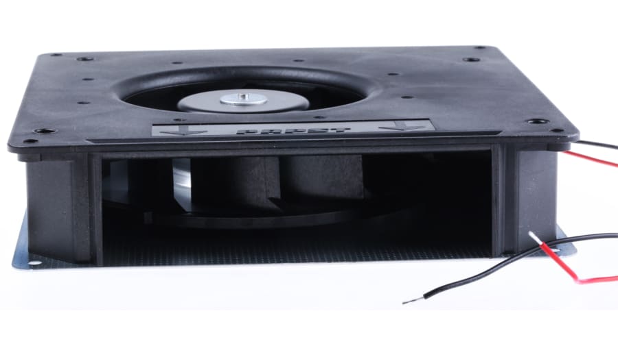ebm-papst RG 125 N Series Centrifugal Fan, 12 V dc, 87.5m³/h, DC Operation, 180 x 180 x 40mm – Model: RG125-19/12N