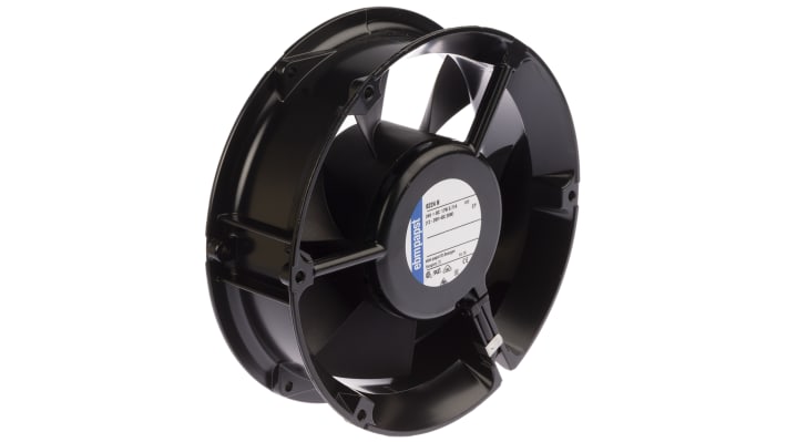 ebm-papst 6200 N Series Axial Fan, 24 V dc, DC Operation, 410m³/h, 17W, IP20, 172 x 51mm – Model: 6224N