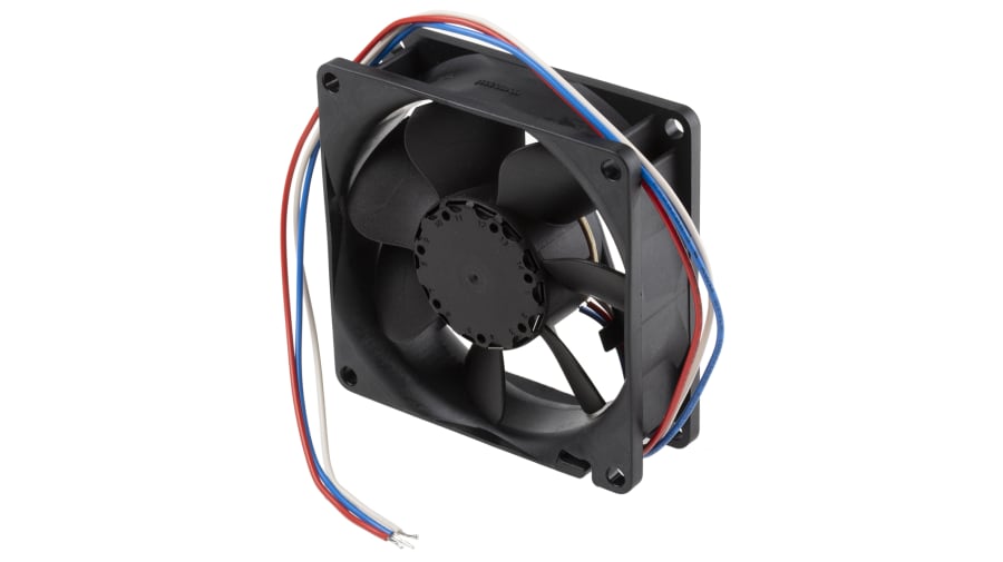 ebm-papst 8400 N Series Axial Fan, 24 V dc, DC Operation, 79m³/h, 2.8W, 80 x 80 x 25mm – Model: 8414N/2GH