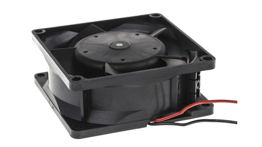 ebm-papst 8300 Series Axial Fan, 48 V dc, DC Operation, 54m³/h, 3W, 75mA Max, IP20, 80 x 80 x 32mm – Model: 8318