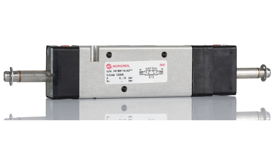 Norgren 5/3 Pneumatic Solenoid Valve - Solenoid/Solenoid G 1/4 61 Series – Model: V61B611A-A2000