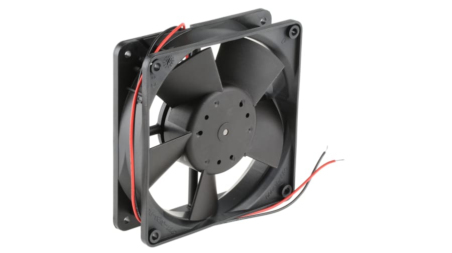 ebm-papst 4300 Series Axial Fan, 12 V dc, DC Operation, 170m³/h, 5W, 420mA Max, 119 x 119 x 32mm – Model: 4312