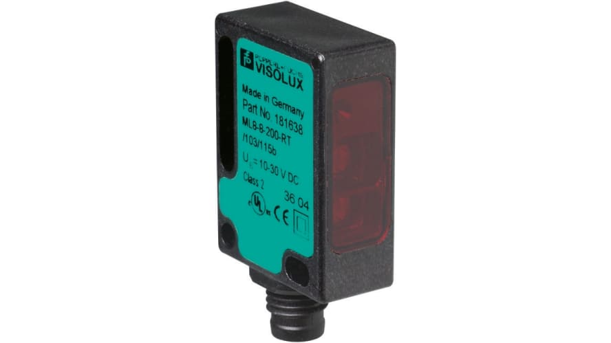 ML7-8-200/25/102/143, Pepperl + Fuchs Diffuse Photoelectric Sensor, Block Sensor, 20 mm → 200 mm Detection Range – Model: ML7-8-200/25/102/1