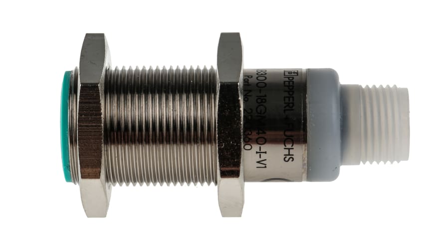 UB300-18GM40-I-V1, Pepperl + Fuchs Ultrasonic Barrel-Style Proximity Sensor, M18 x 1, 30 → 300 mm Detection, Analogue Output, 10 – Model: UB