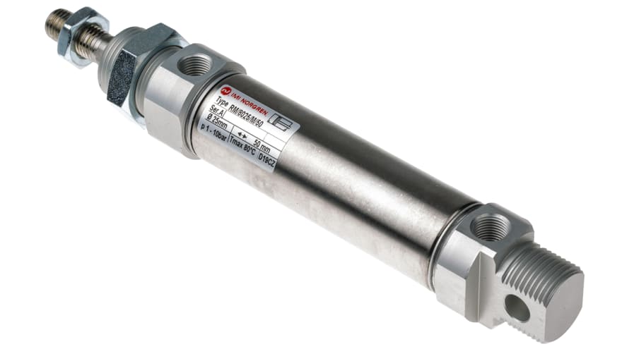 IMI Norgren Roundline Cylinder - 25mm Bore, 50mm Stroke, RM/8000/M Series, Double Acting – Model: RM/8025/M/50