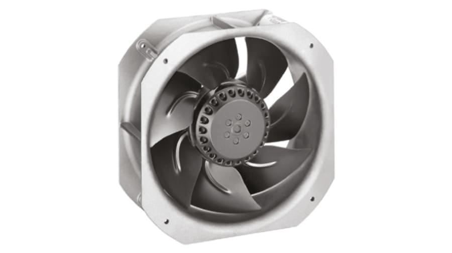 ebm-papst W4S200 Series Axial Fan, 230 V ac, AC Operation, 450m³/h, 30W, 210mA Max, 225 x 225 x 80mm – Model: W4S200-HK04-01