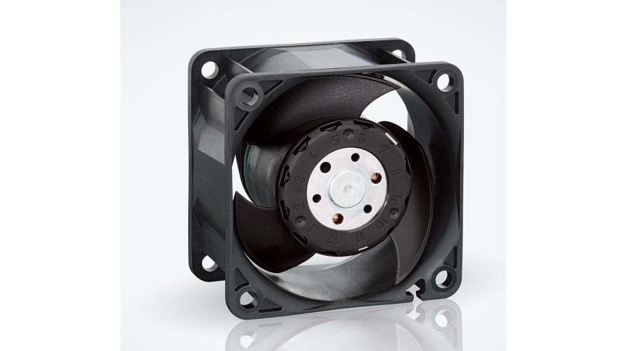 ebm-papst 600 J Series Axial Fan, 12 V dc, DC Operation, 70m³/h, 7.6W, 642mA Max, IP20, 60 x 60 x 32mm – Model: 612JH